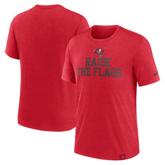 Tampa Bay Buccaneers Blitz Tri-Blend T-Shirt Heather Red | Nike for Sale