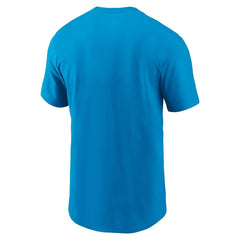 Carolina Panthers Primetime Wordmark Essential T-Shirt Blue | Nike for Sale