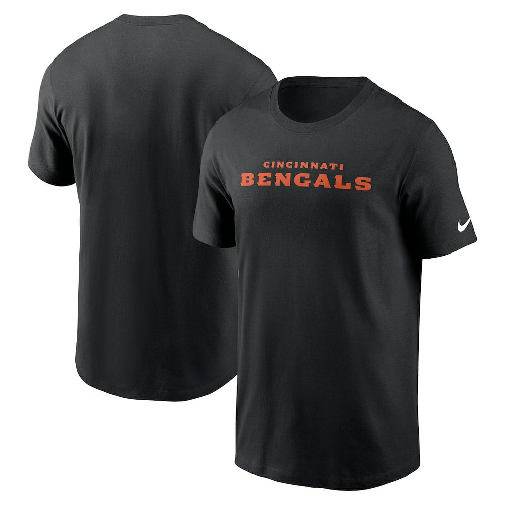 Cincinnati Bengals Primetime Wordmark Essential T-Shirt Black | Nike for Sale