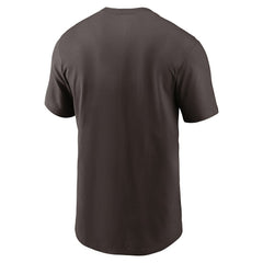 Cleveland Browns Primetime Wordmark Essential T-Shirt Brown | Nike for Sale