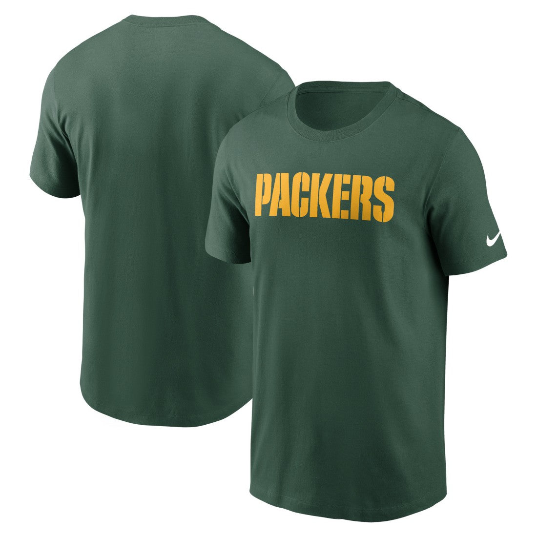 Green Bay Packers Primetime Wordmark Essential T-Shirt Green | Nike for Sale