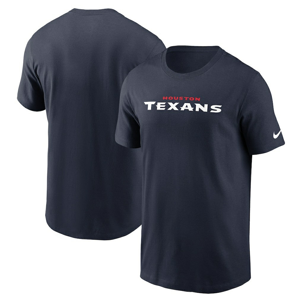 Houston Texans Wordmark Essential T-Shirt Navy | Nike for Sale