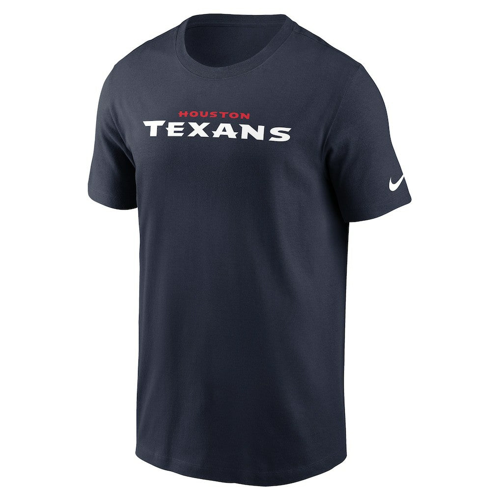 Houston Texans Wordmark Essential T-Shirt Navy | Nike for Sale