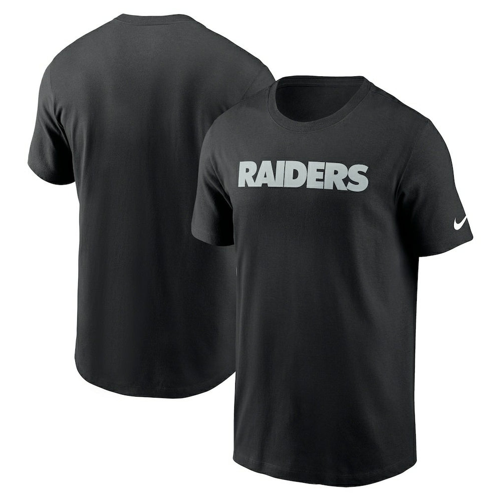 Las Vegas Raiders Primetime Wordmark Essential T-Shirt Black | Nike for Sale