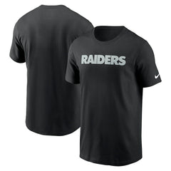 Las Vegas Raiders Primetime Wordmark Essential T-Shirt Black | Nike for Sale