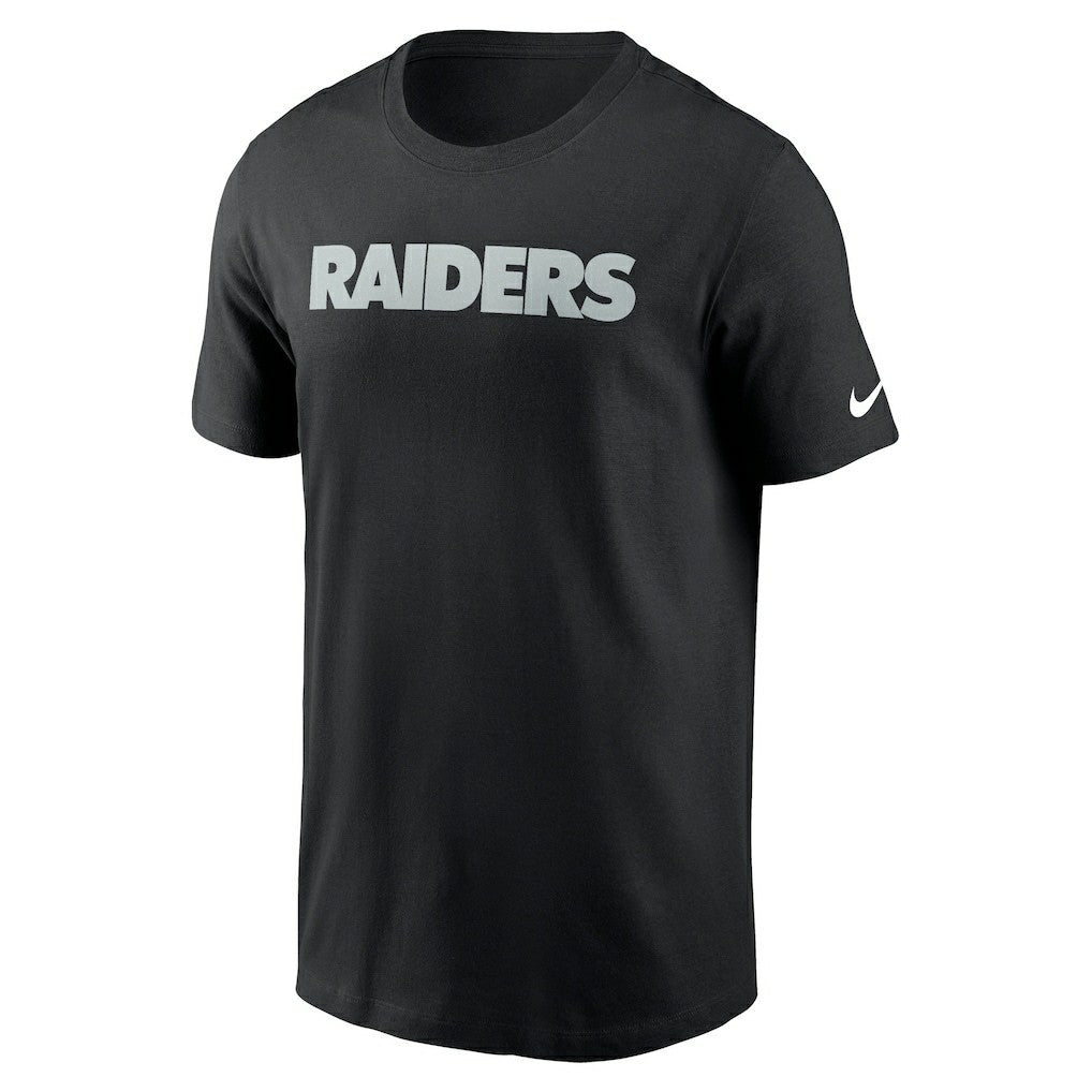 Las Vegas Raiders Primetime Wordmark Essential T-Shirt Black | Nike for Sale