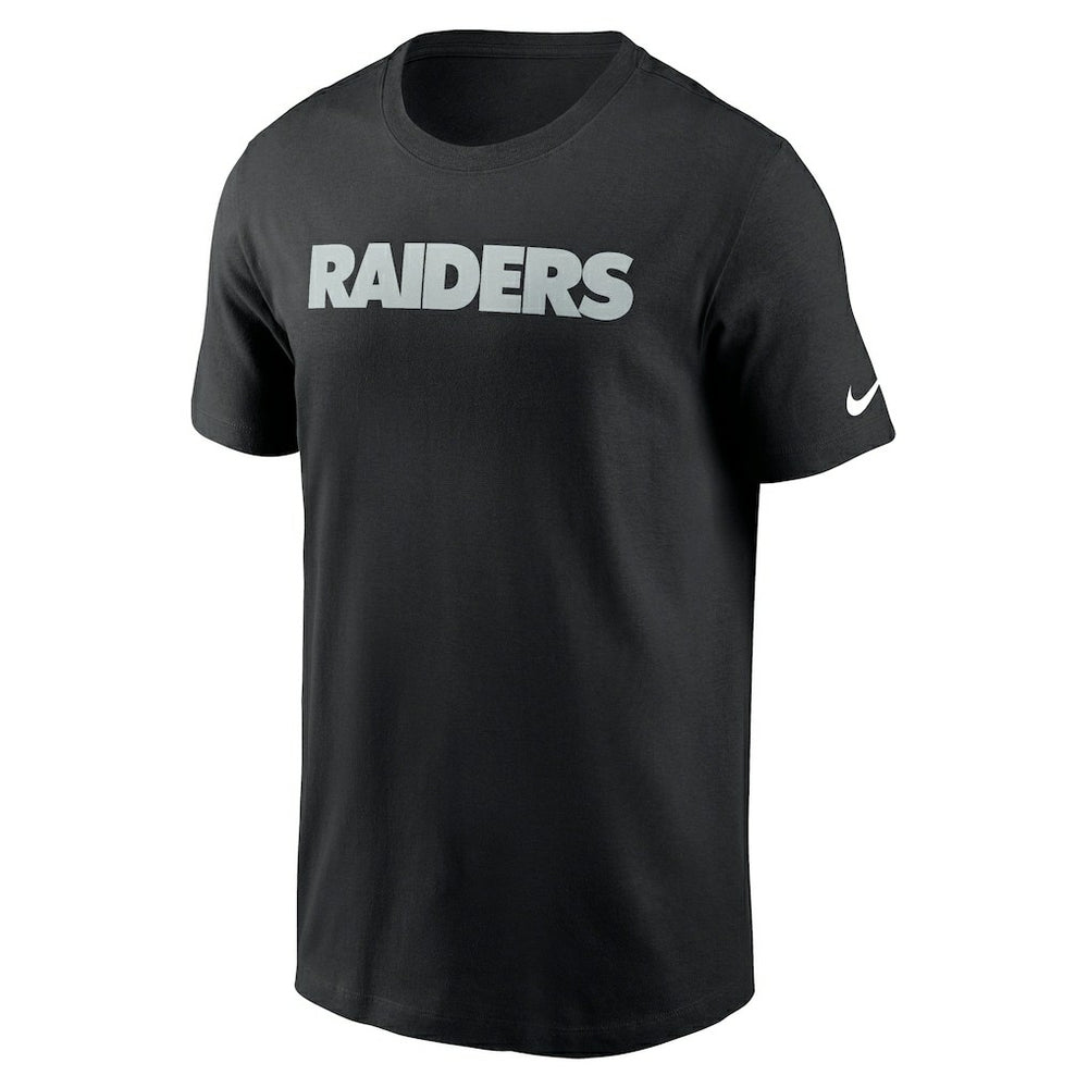 Las Vegas Raiders Primetime Wordmark Essential T-Shirt Black | Nike for Sale