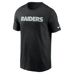 Las Vegas Raiders Primetime Wordmark Essential T-Shirt Black | Nike for Sale