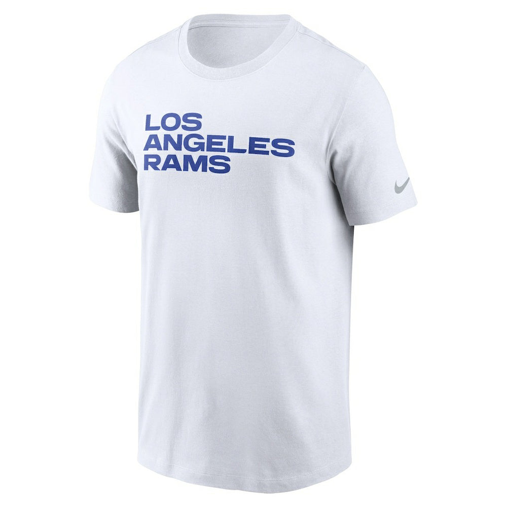 Los Angeles Rams Primetime Wordmark Essential T-Shirt White | Nike for Sale