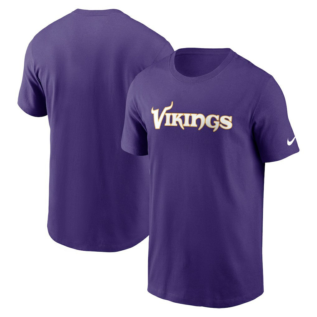 Minnesota Vikings Primetime Wordmark Essential T-Shirt Purple | Nike for Sale