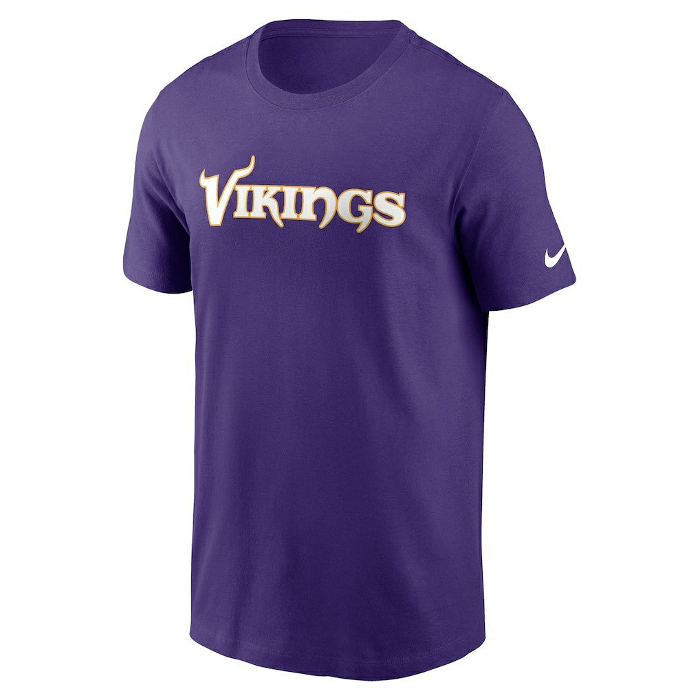 Minnesota Vikings Primetime Wordmark Essential T-Shirt Purple | Nike for Sale
