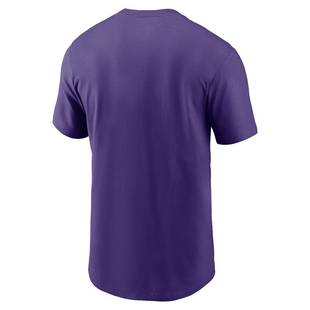 Minnesota Vikings Primetime Wordmark Essential T-Shirt Purple | Nike for Sale