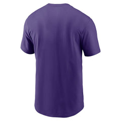 Minnesota Vikings Primetime Wordmark Essential T-Shirt Purple | Nike for Sale