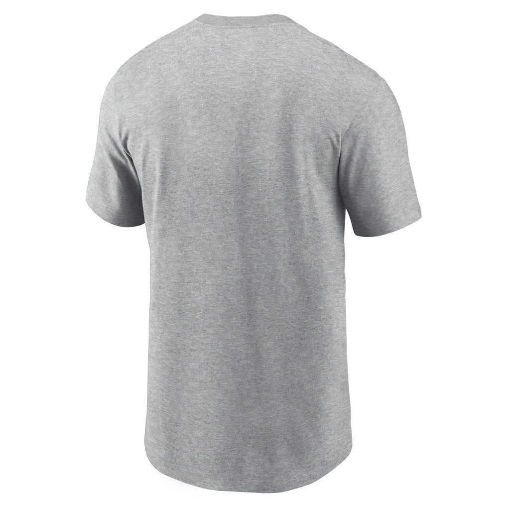 New Orleans Saints Primetime Wordmark Essential T-Shirt Heather Gray | Nike for Sale