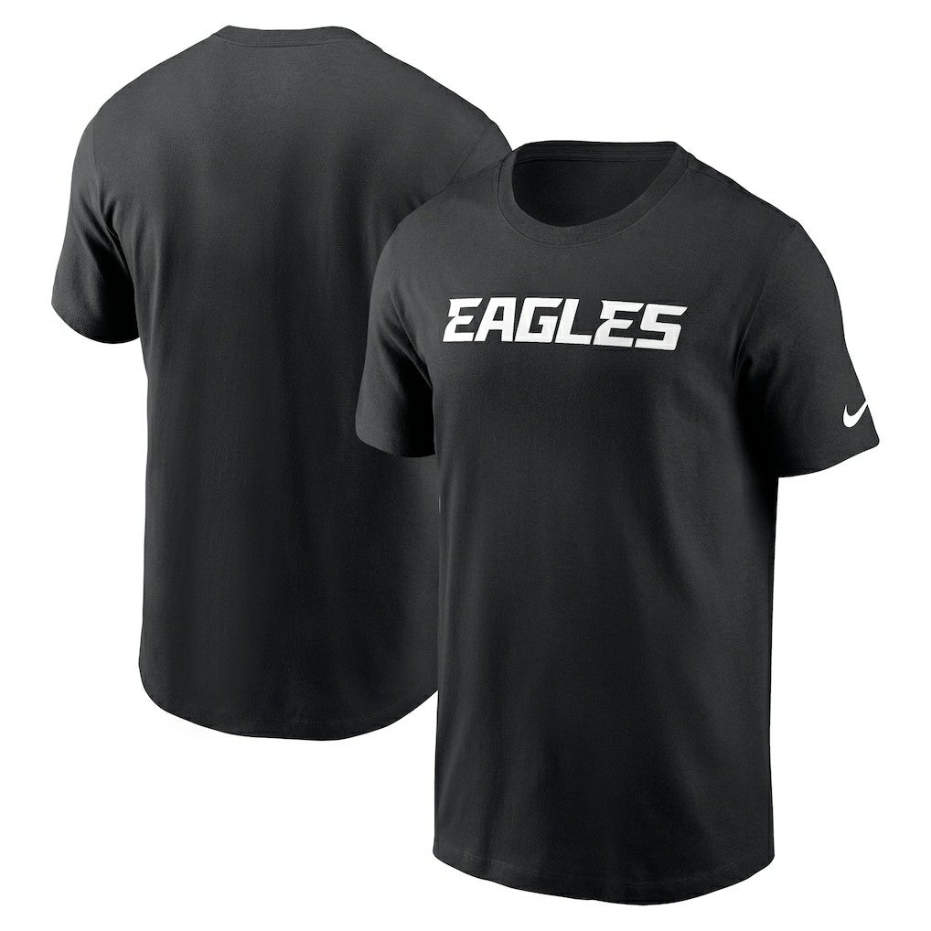 Philadelphia Eagles Primetime Wordmark Essential T-Shirt Black | Nike for Sale