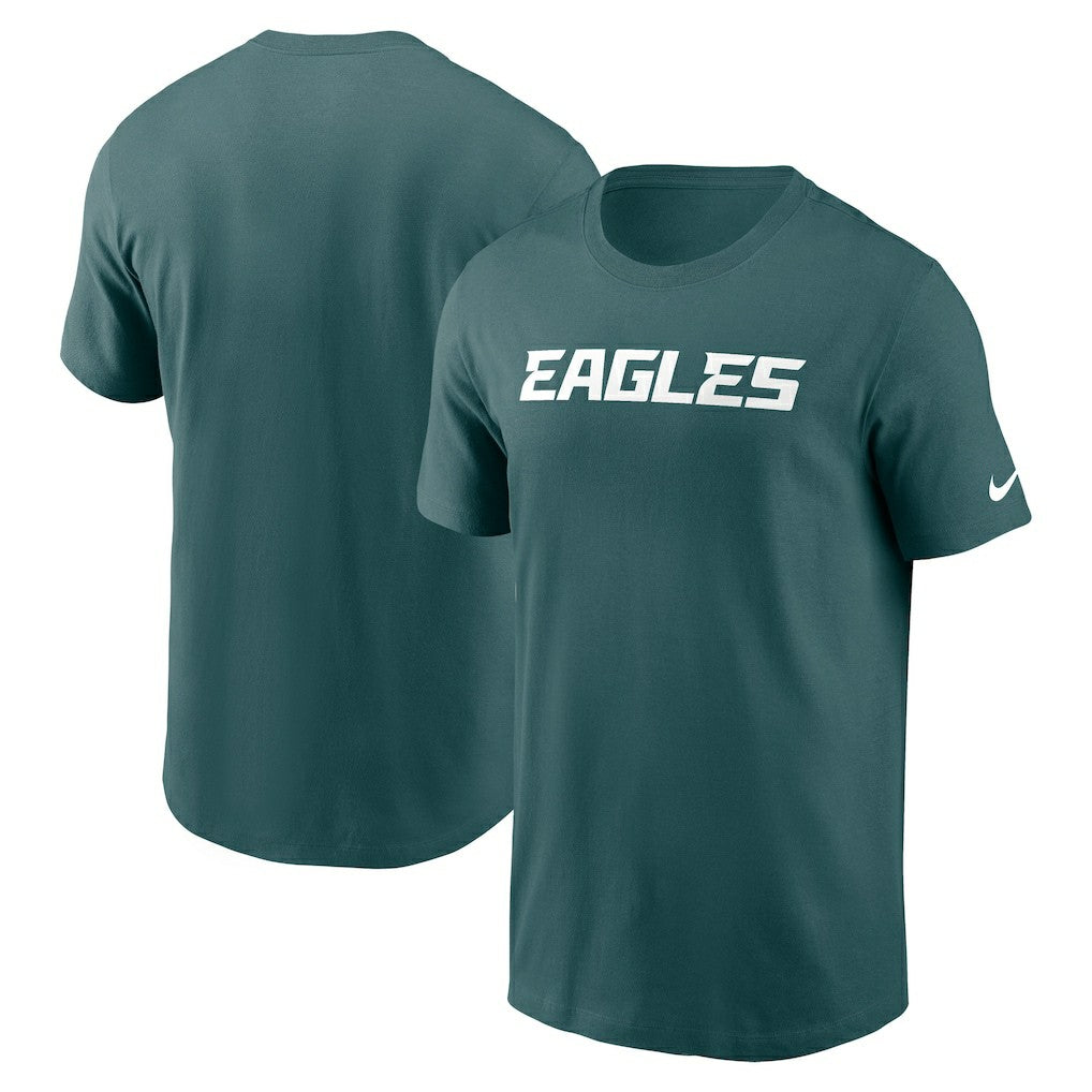 Philadelphia Eagles Primetime Wordmark Essential T-Shirt Midnight Green | Nike for Sale