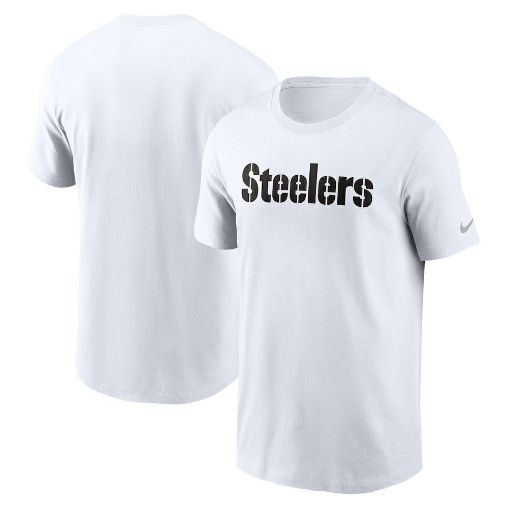 Pittsburgh Steelers Primetime Wordmark Essential T-Shirt White | Nike for Sale