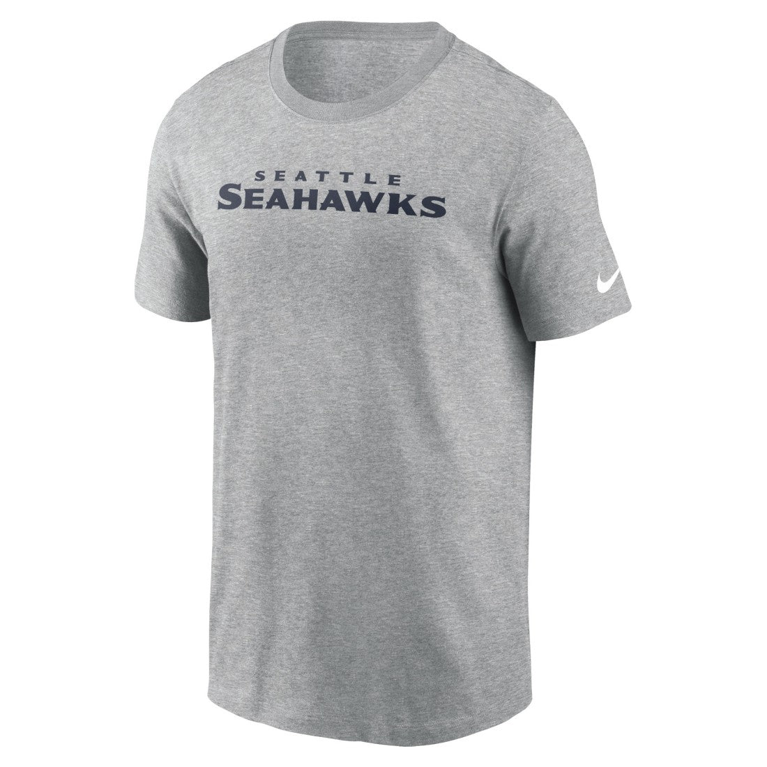 Seattle Seahawks Primetime Wordmark Essential T-Shirt Heather Gray | Nike for Sale