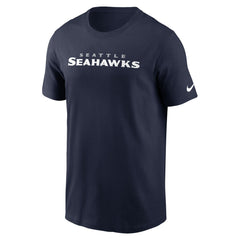 Seattle Seahawks Primetime Wordmark Essential T-Shirt College Navy | Nike for Sale