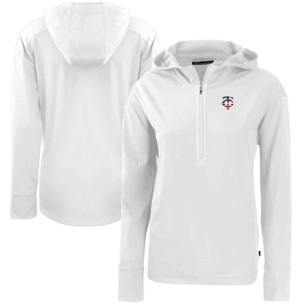 Minnesota Twins Cutter & Buck Women's Daybreak Eco Recycled Half-Zip Hoodie - MLB
