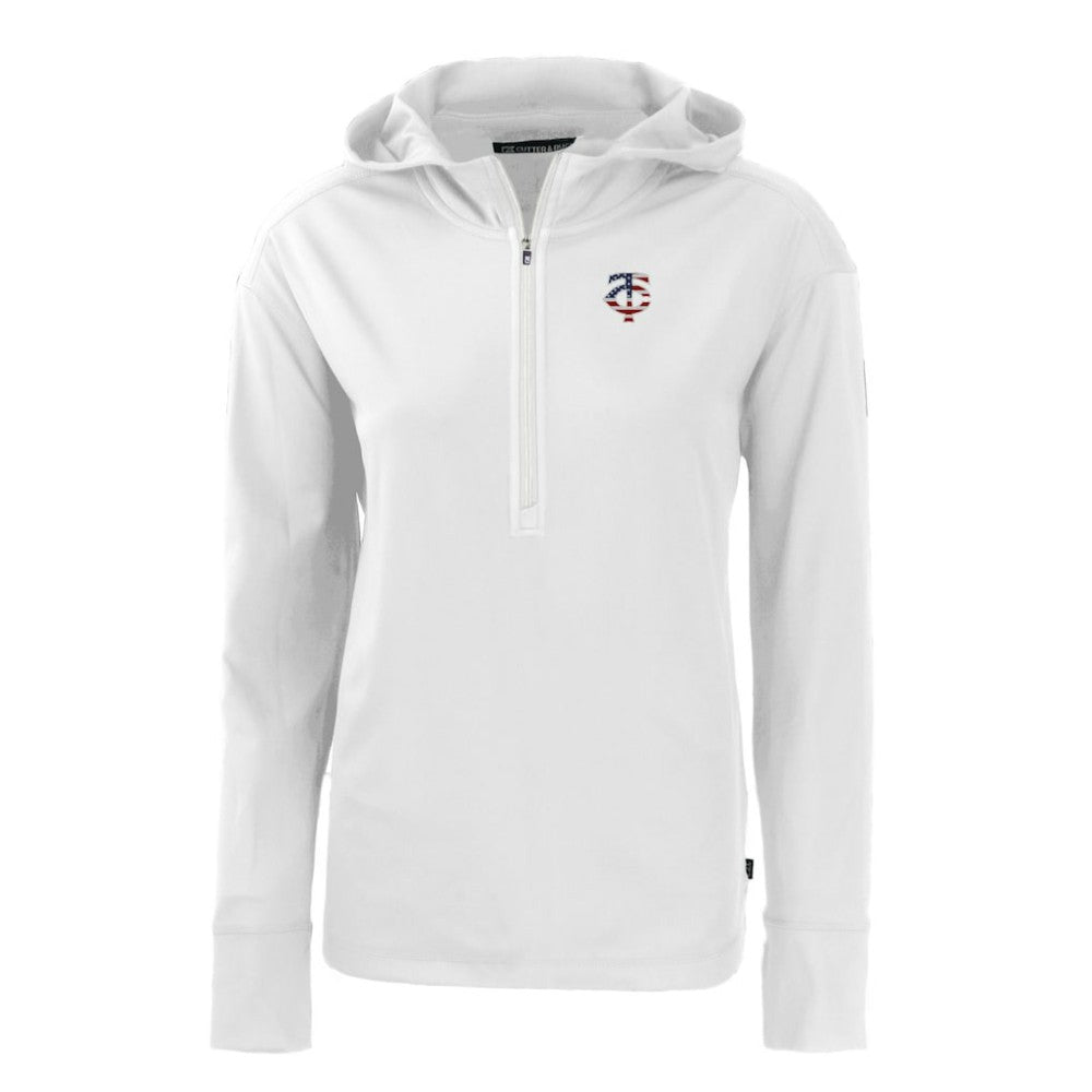 Minnesota Twins Cutter & Buck Women's Daybreak Eco Recycled Half-Zip Hoodie - MLB