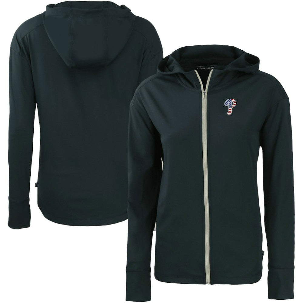 Philadelphia Phillies Cutter & Buck Women's Daybreak Eco Recycled Full-Zip Hoodie - MLB