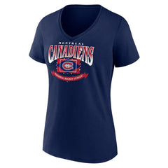 Montreal Canadiens Women's Slapshot V-Neck T-Shirt - Navy - NHL
