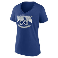 Tampa Bay Lightning Women's Slapshot V-Neck T-Shirt - Blue - NHL