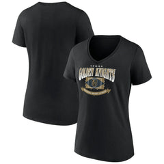 Vegas Golden Knights Women's Slapshot V-Neck T-Shirt - Black - NHL