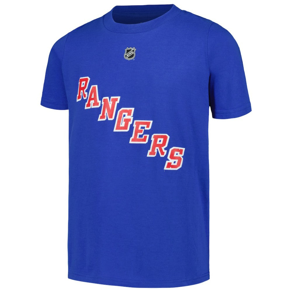 Igor Shesterkin New York Rangers Youth Player Name & Number T-Shirt - Blue - NHL