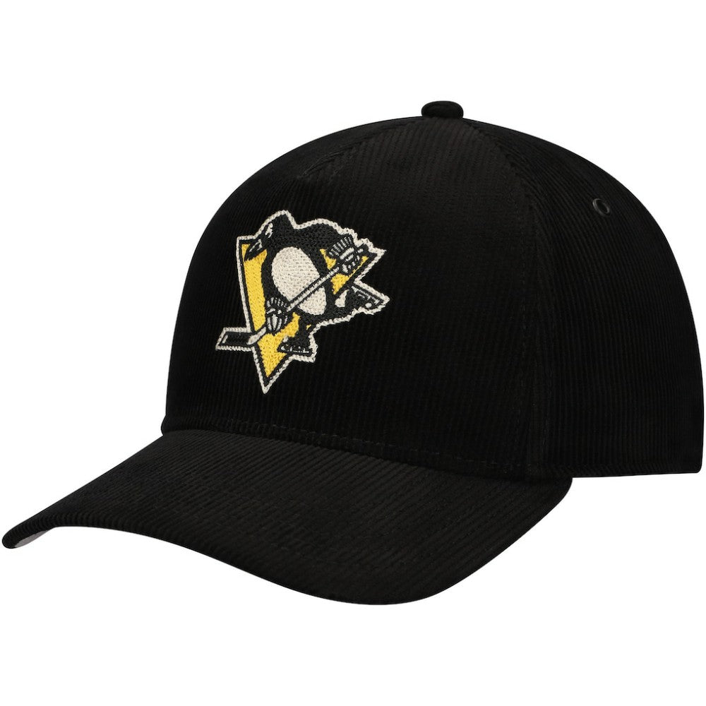 Pittsburgh Penguins American Needle Corduroy Chain Stitch Adjustable Hat - Black - NHL