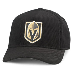 Vegas Golden Knights American Needle Corduroy Chain Stitch Adjustable Hat - Black - NHL
