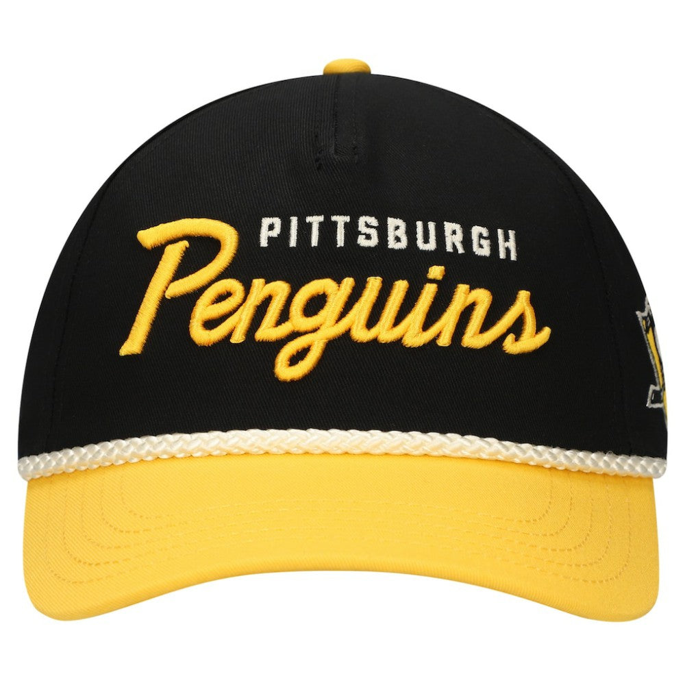 Pittsburgh Penguins American Needle Roscoe Washed Twill Adjustable Hat - Black/Gold - NHL