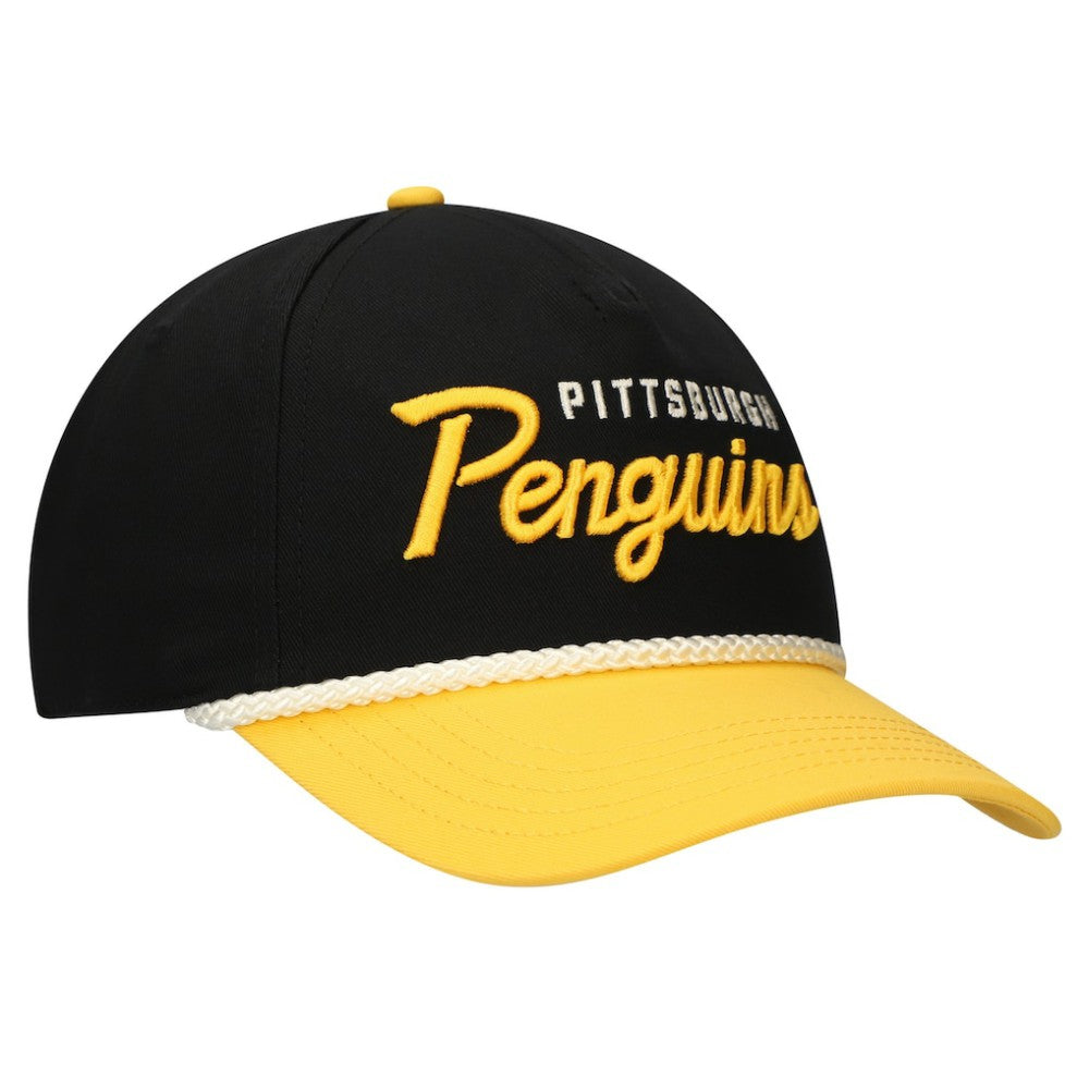 Pittsburgh Penguins American Needle Roscoe Washed Twill Adjustable Hat - Black/Gold - NHL