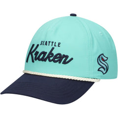 Seattle Kraken American Needle Roscoe Washed Twill Adjustable Hat - Light Blue/Deep Sea Blue - NHL