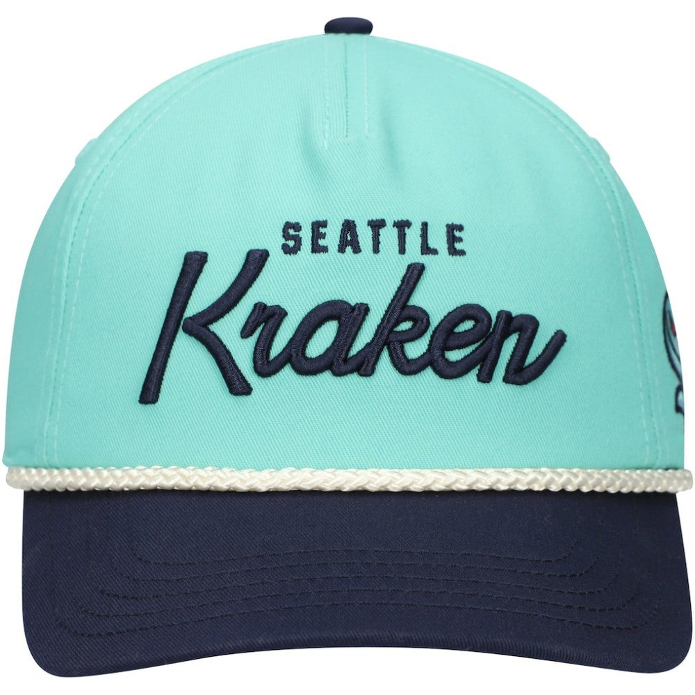 Seattle Kraken American Needle Roscoe Washed Twill Adjustable Hat - Light Blue/Deep Sea Blue - NHL