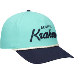 Seattle Kraken American Needle Roscoe Washed Twill Adjustable Hat - Light Blue/Deep Sea Blue - NHL