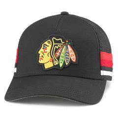 Chicago Blackhawks American Needle HotFoot Stripes Trucker Adjustable Hat - Black - NHL