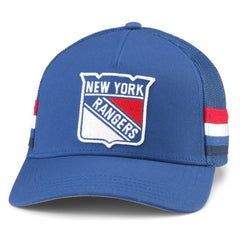New York Rangers American Needle HotFoot Stripes Trucker Adjustable Hat - Blue - NHL