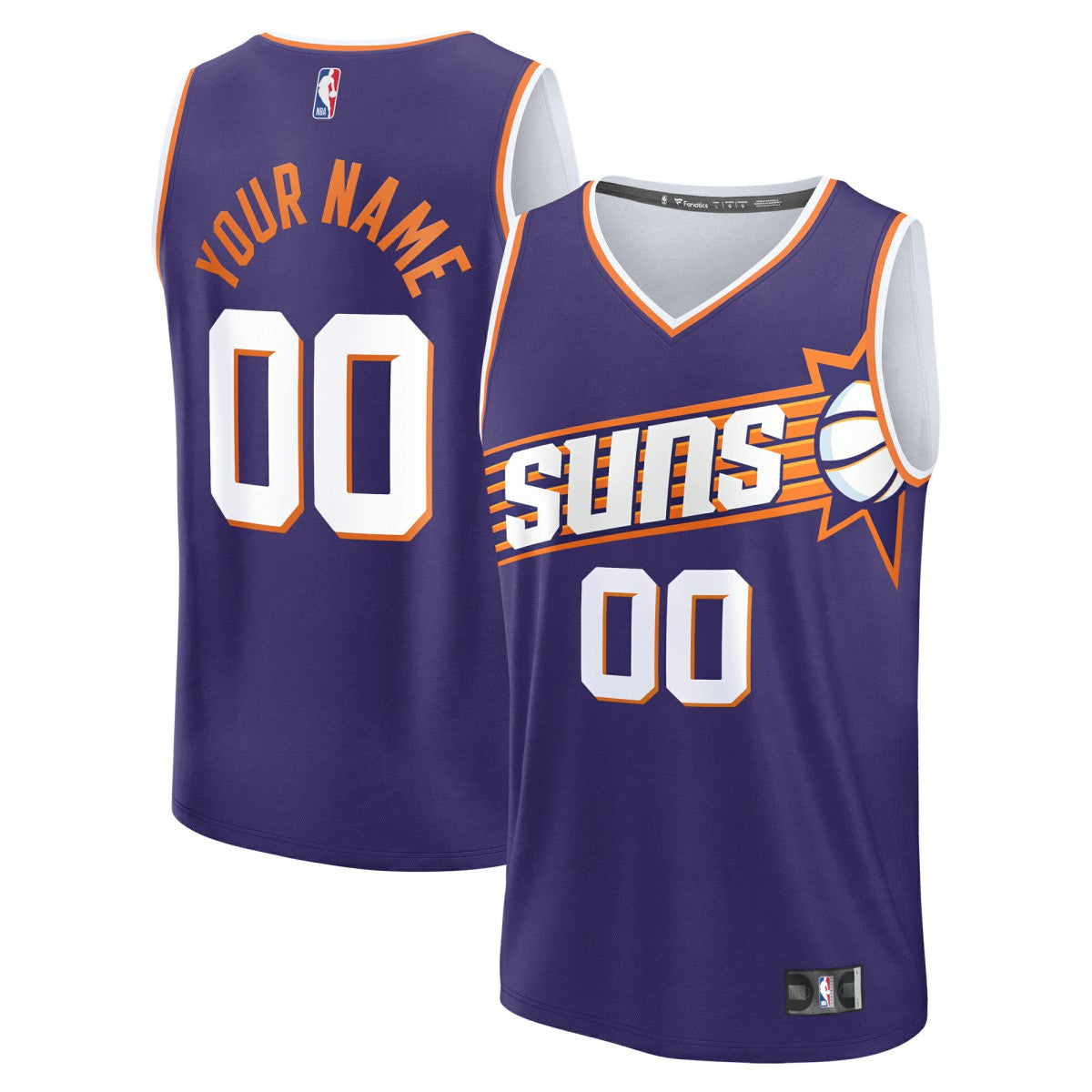 Phoenix Suns Youth Fast Break Custom Replica Jersey Purple Icon Edition - NBA