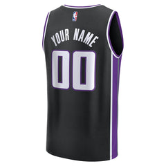 Sacramento Kings Youth Fast Break Custom Replica Jersey Black Icon Edition - NBA
