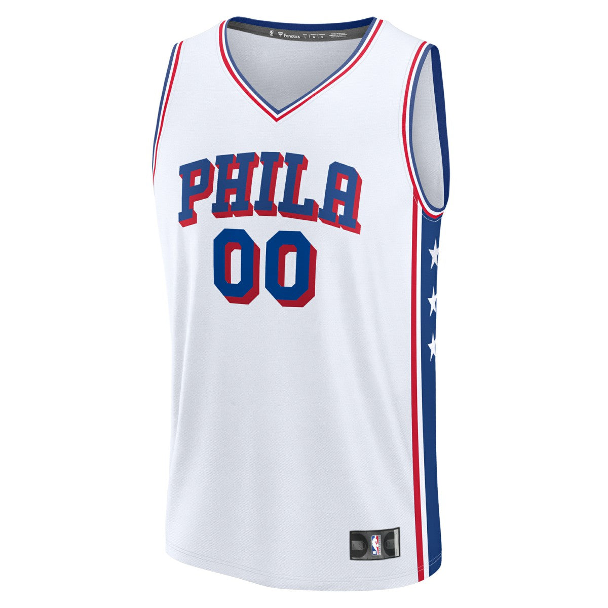 Philadelphia 76ers Youth Fast Break Custom Replica Jersey White Association Edition - NBA