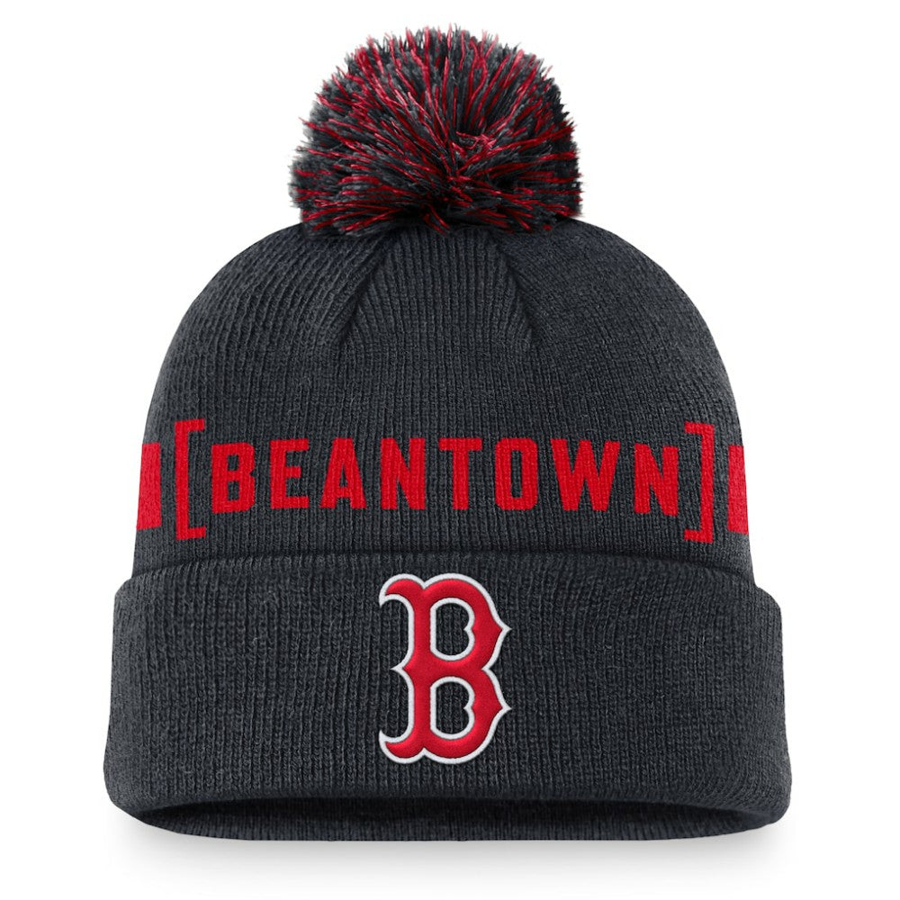 Boston Red Sox Nike Hometown Peak Cuffed Knit Hat with Pom - MLB