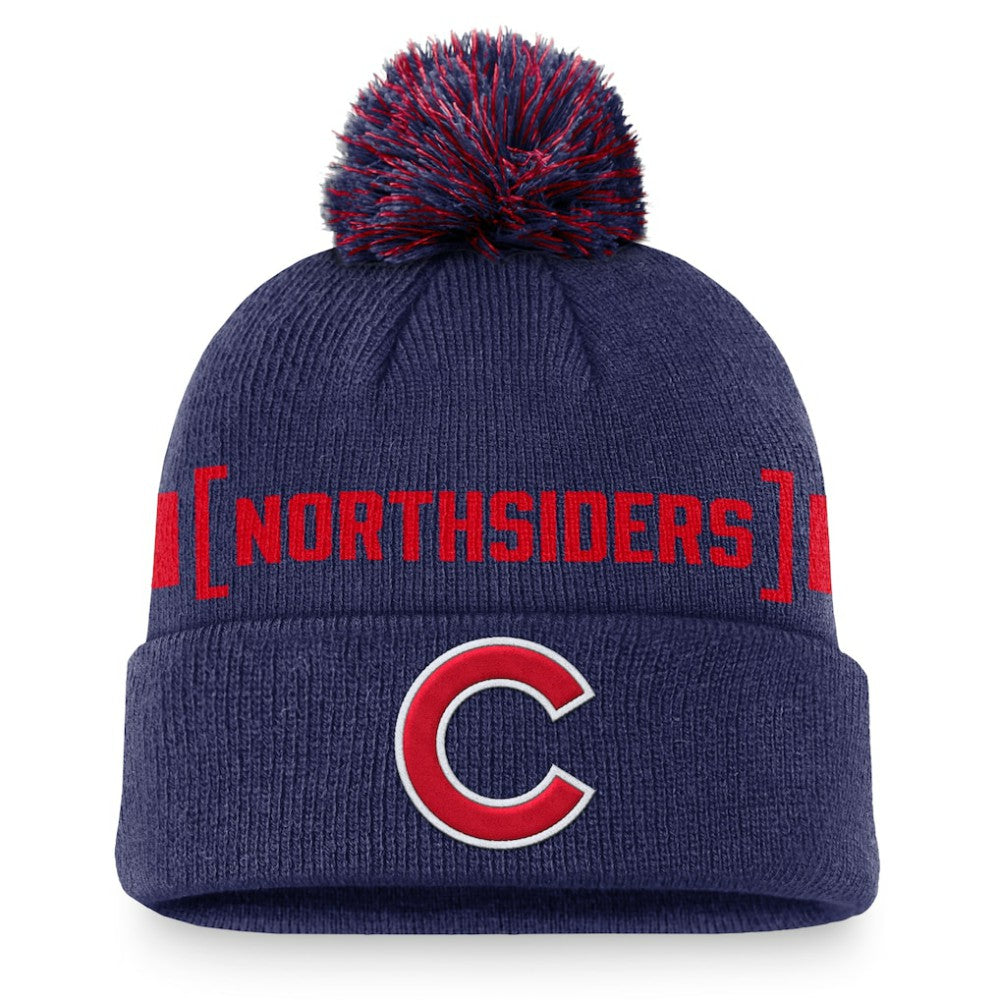 Chicago Cubs Nike Hometown Peak Cuffed Knit Hat with Pom - MLB