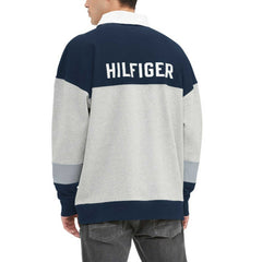 Dallas Cowboys Tommy Hilfiger Connor Oversized Rugby Long Sleeve Polo Heather Gray/Navy | NFL