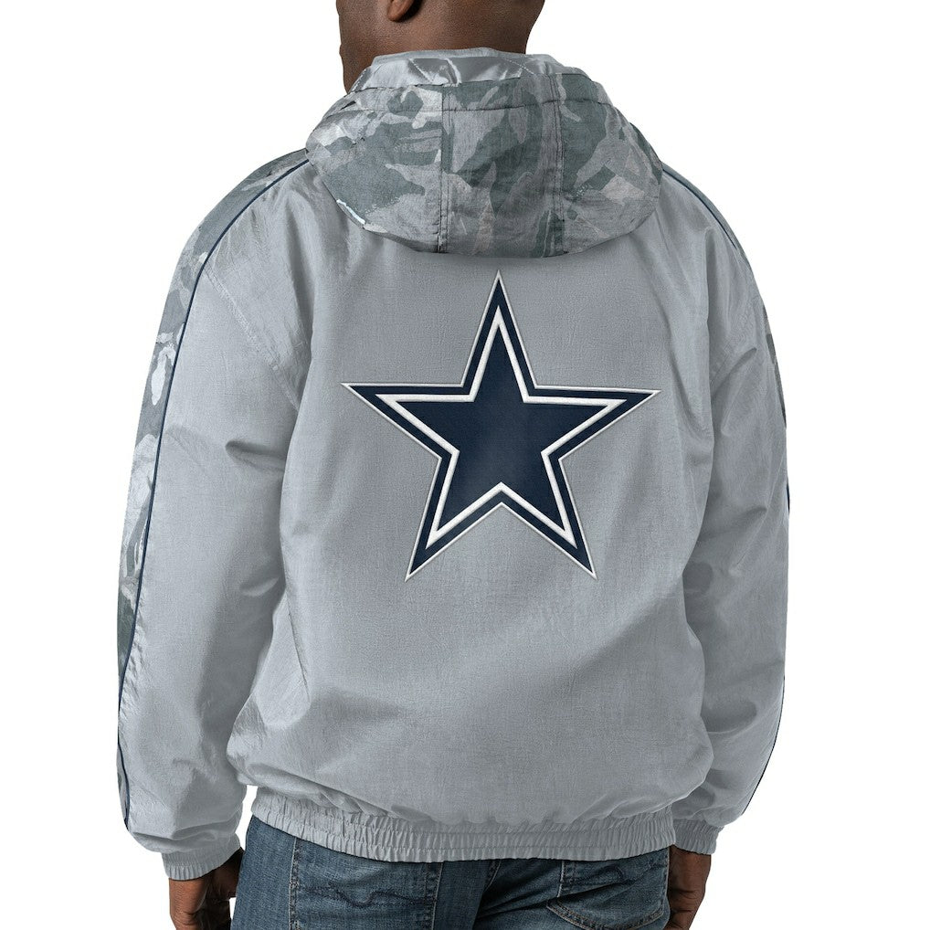 Dallas Cowboys Starter Throwback Thursday Night Lights Hoodie Full-Zip Jacket Silver | NFL
