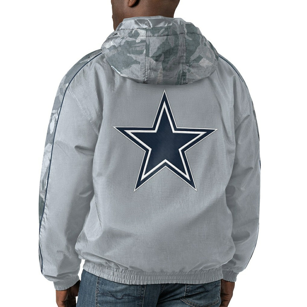 Dallas Cowboys Starter Throwback Thursday Night Lights Hoodie Full-Zip Jacket Silver | NFL
