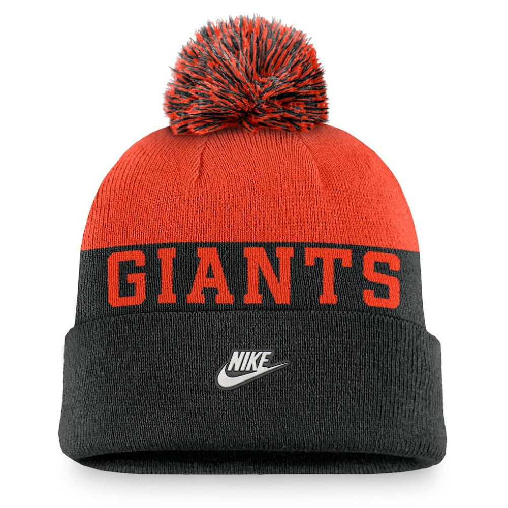 San Francisco Giants Nike Rewind Peak Cuffed Knit Hat with Pom - MLB