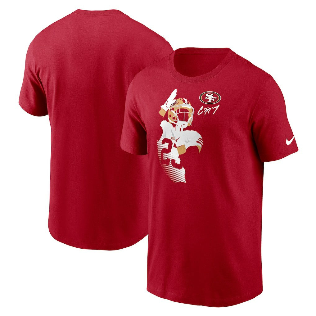 Christian McCaffrey San Francisco 49ers Player Graphic T-Shirt Scarlet | Nike for Sale