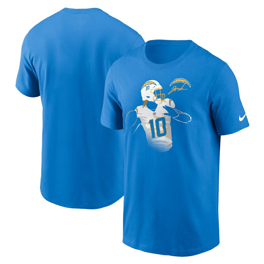 Justin Herbert Los Angeles Chargers Player Graphic T-Shirt Powder Blue | Nike for Sale